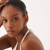 Diamond Dangle Huggie Hoop Earrings, Zephania