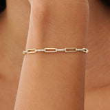 Pave Link Station Bracelet, Evara