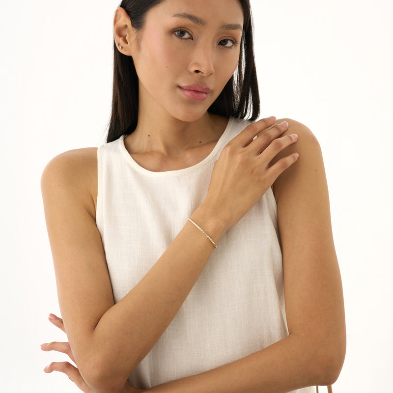 Lab Grown Baguette Diamond Bangle, Siora