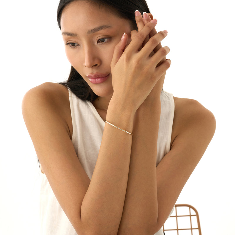 Lab Grown Baguette Diamond Bangle, Siora