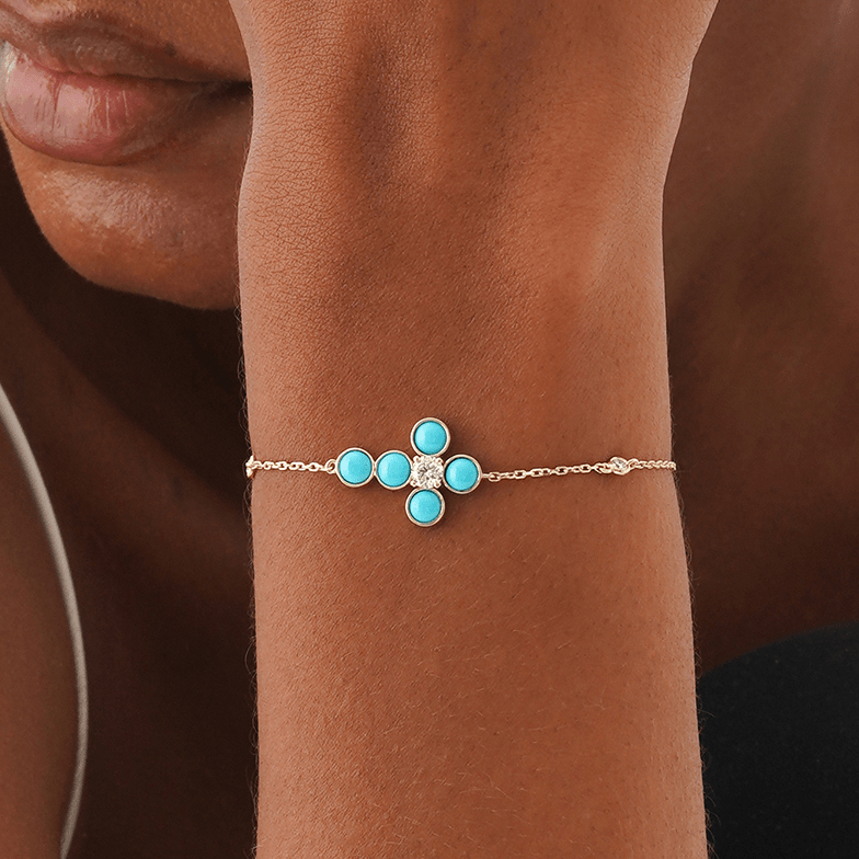 Turquoise Cross Bracelet, Odessia