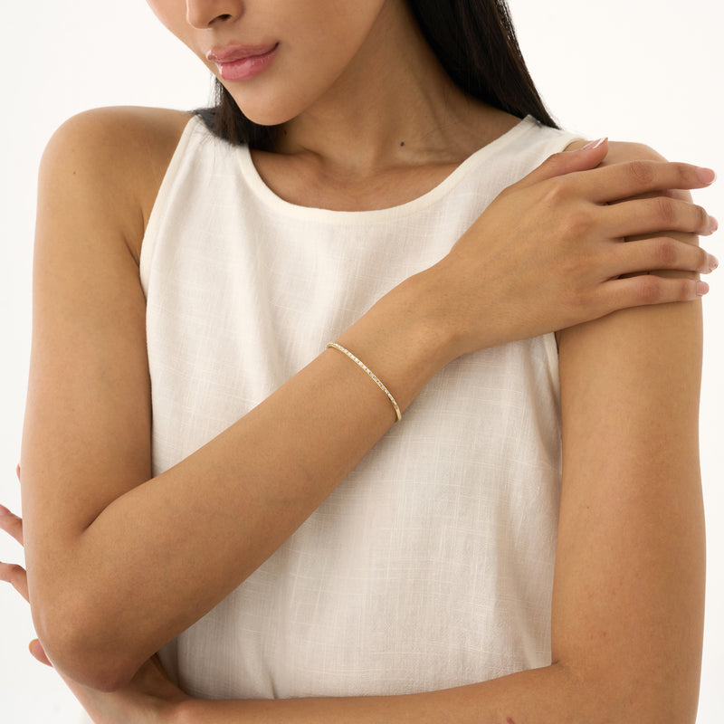 Lab Grown Baguette Diamond Bangle, Siora