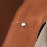 Lab Grown Diamond and Emerald Bracelet, Vaelisse