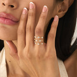 Set of 3 Lab Grown Diamond Station Rings, Lunessa