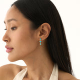 Mix Shape Turquoise Dangle Earrings, Luneth