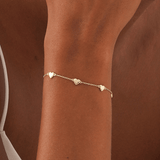 Solid Gold Multi Heart Bracelet, Zaleira