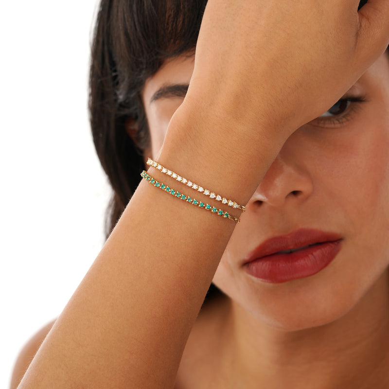 Lab Grown Emerald Bracelet, Velastra