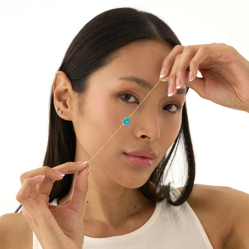 Turquoise Flower Bracelet, Junelle