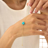 Turquoise Flower Bracelet, Junelle