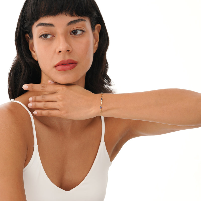 Oval Sapphire Station Bracelet, Ysolith