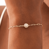 Lab Grown Diamond Paperclip Bracelet, Elarith