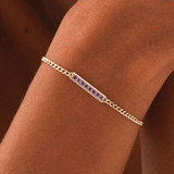 Amethyst Bar Bracelet, Kira