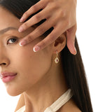 Tourmaline & Diamond Dangle Hoops, Naenia