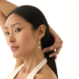 Mother of Pearl Heart Dangle Earrings, Zhuri