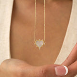 Mother of Pearl Heart Necklace, Daryana