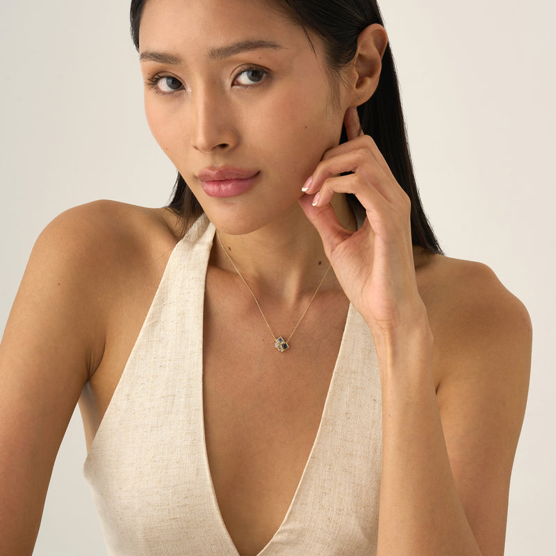 Cluster Blue Topaz Necklace, Fenice