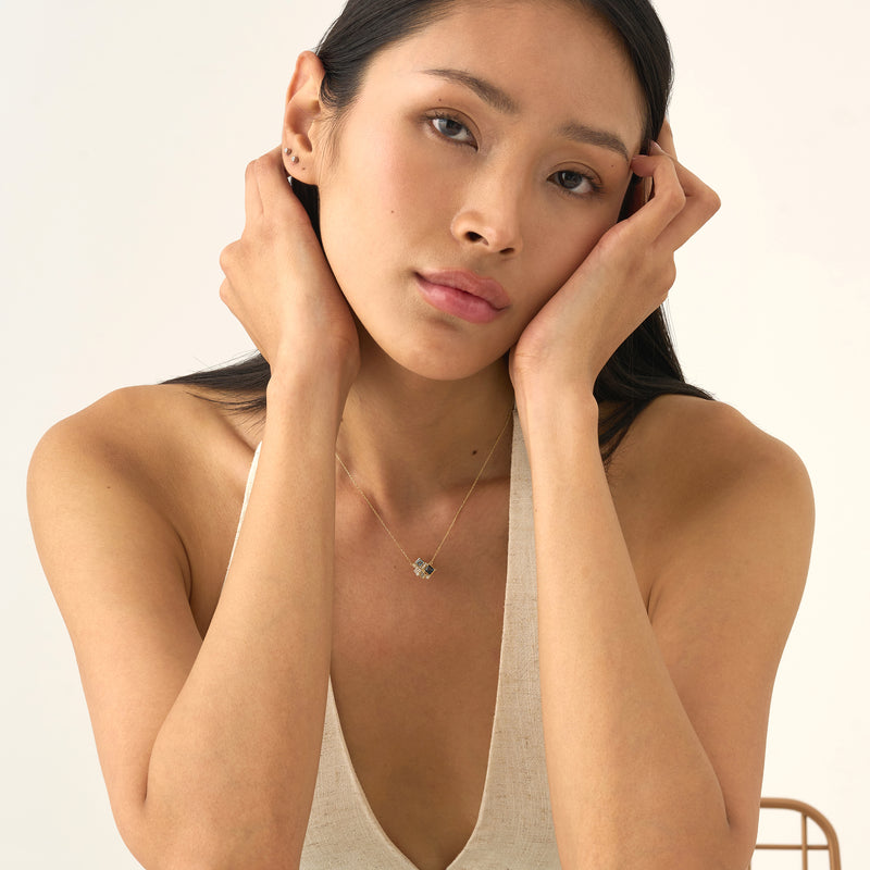 Cluster Blue Topaz Necklace, Fenice