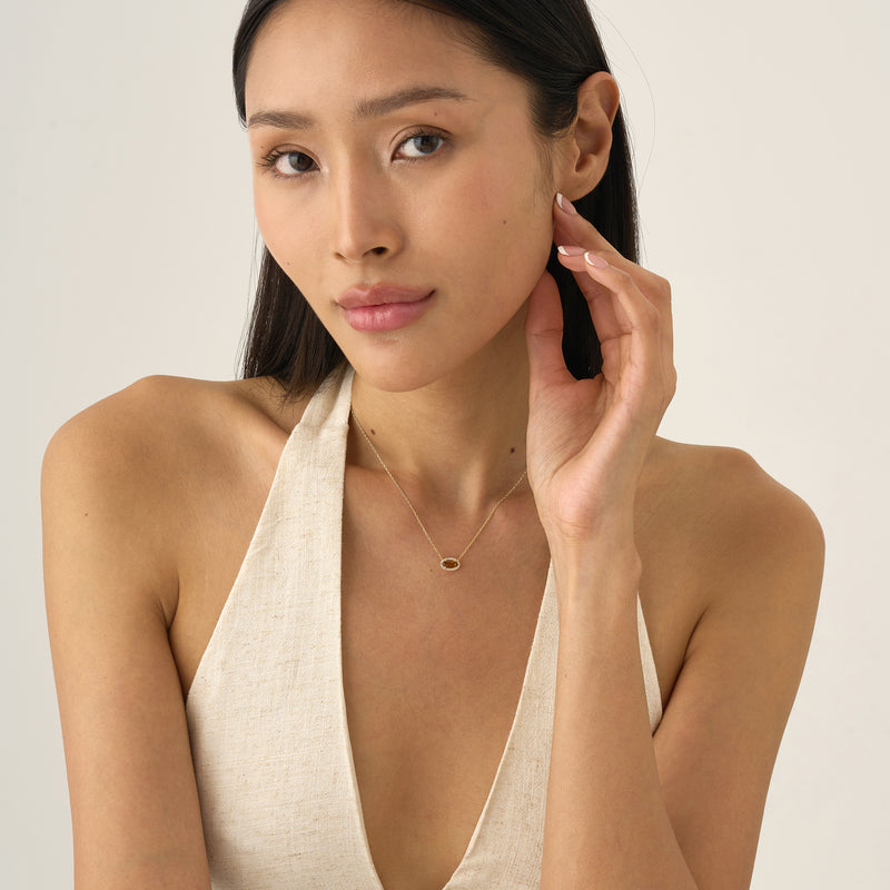 Oval-Cut Citrine Necklace, Isoldea