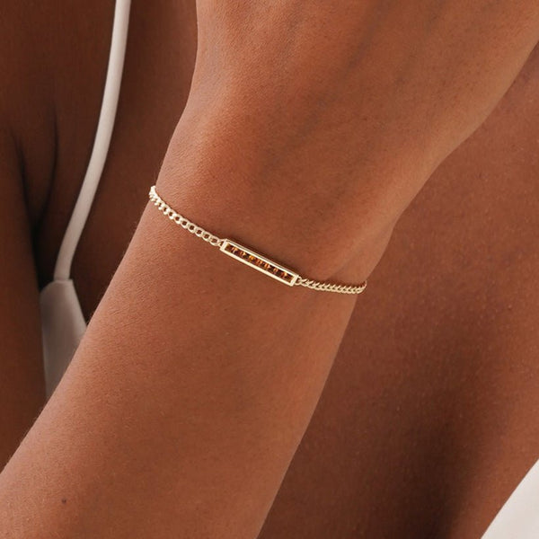 Citrine Bar Bracelet, Kira