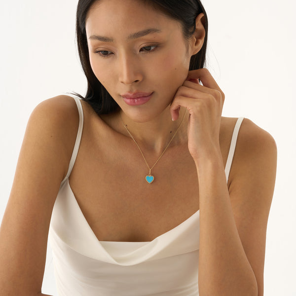 Turquoise Heart Charm, Nirelle