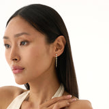 Graduated Lab Grown Diamond Dangle Earrings, Cerelia