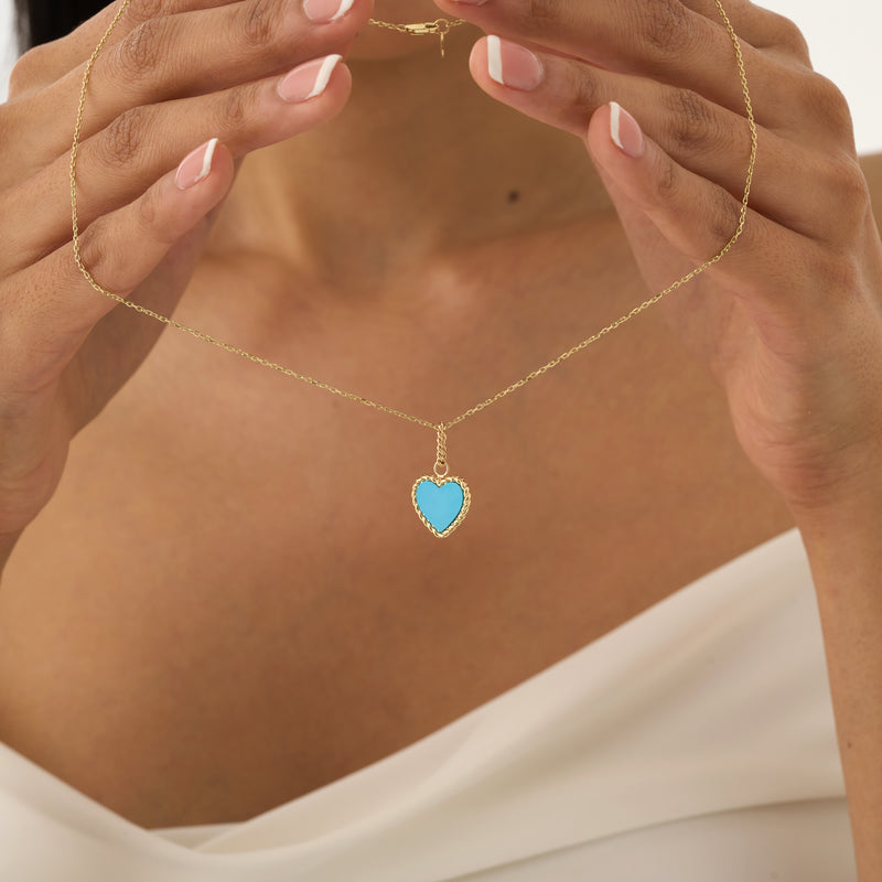 Turquoise Heart Charm, Nirelle