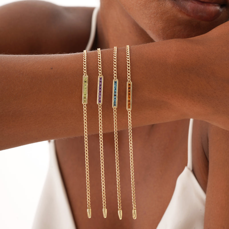 Citrine Bar Bracelet, Kira