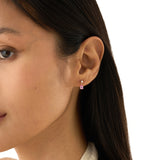 Pink Sapphire & Natural Diamond Drop Earrings, Ivara