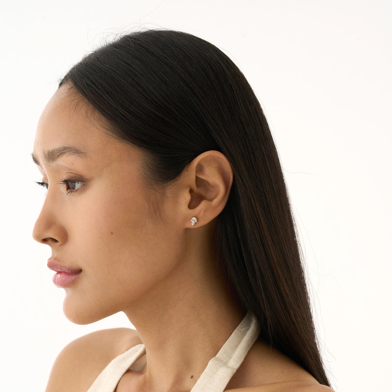 Mixed Cut Lab Grown Diamond Stud Earrings, Maevra