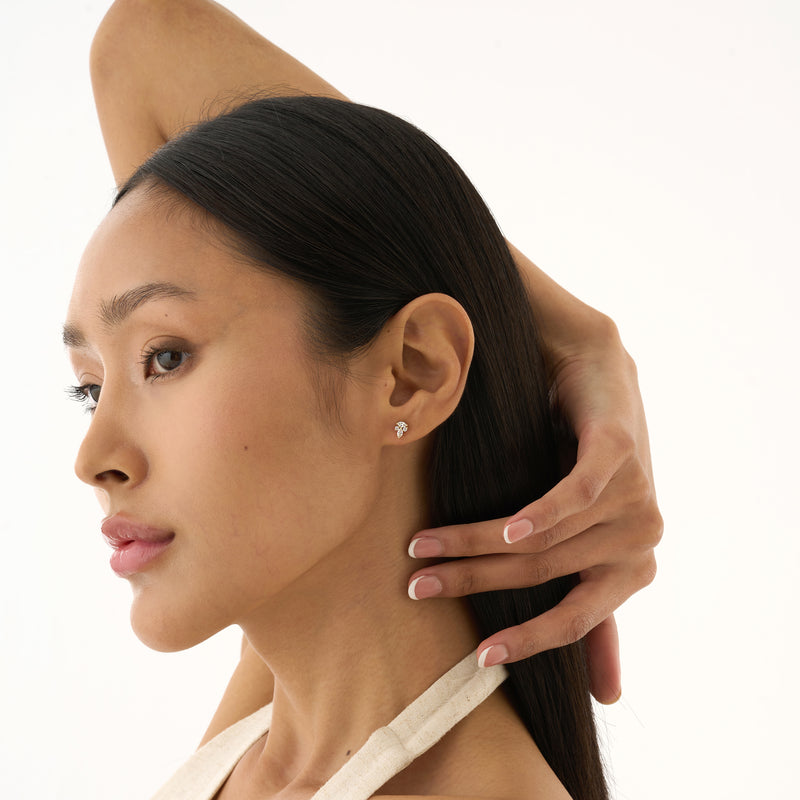 Mixed Cut Lab Grown Diamond Stud Earrings, Maevra