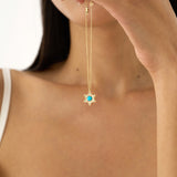 Turquoise Star of David Necklace, Ysolina