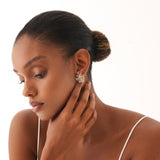 Diamond Starburst Statement Earrings, Serelise