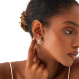 Diamond Starburst Statement Earrings, Serelise