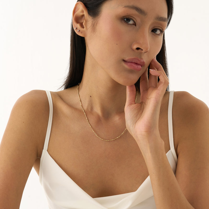 Gold Bar Link Chain Necklace, Unisex Gift, Arianwen