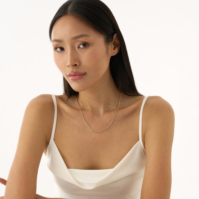 Gold Bar Link Chain Necklace, Unisex Gift, Arianwen