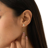 Emerald Cut Lab Grown Diamond Earrings, Altheira