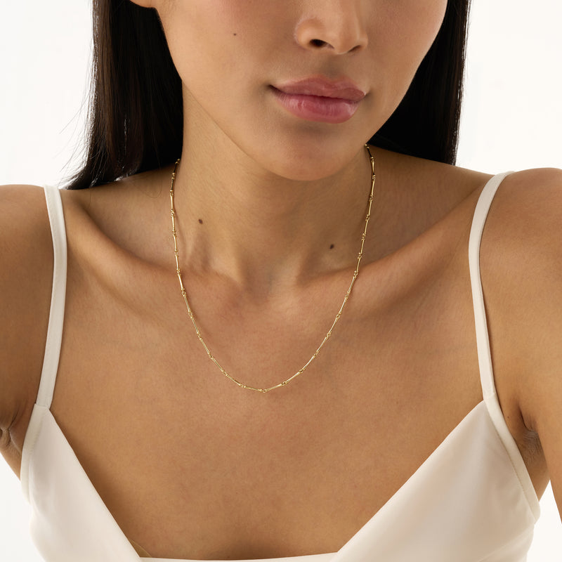 Gold Bar Link Chain Necklace, Unisex Gift, Arianwen