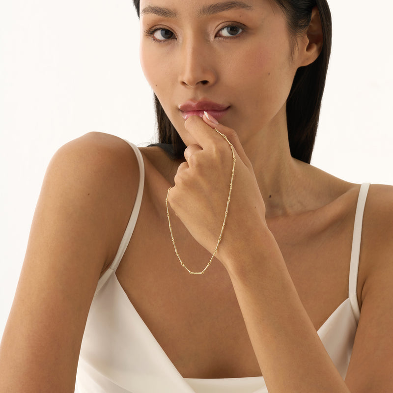 Gold Bar Link Chain Necklace, Unisex Gift, Arianwen