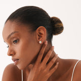 Diamond Pave Flower Stud, Elanisse