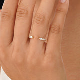 Lab Grown Marquise Diamond Cuff Ring, Isenora