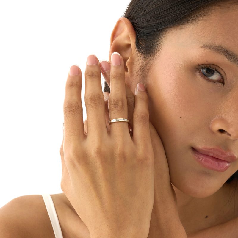 Channel Set Baguette Lab Grown Diamond Ring, Vionnet