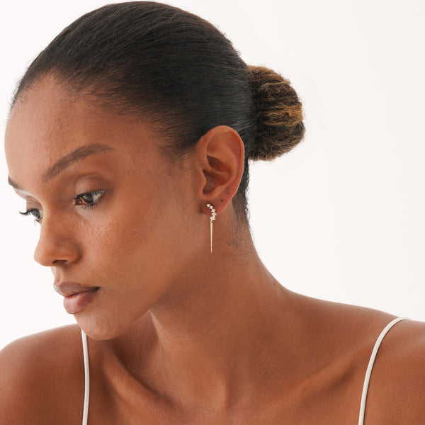 Lab Grown Diamond Spike Earrings, Maevina