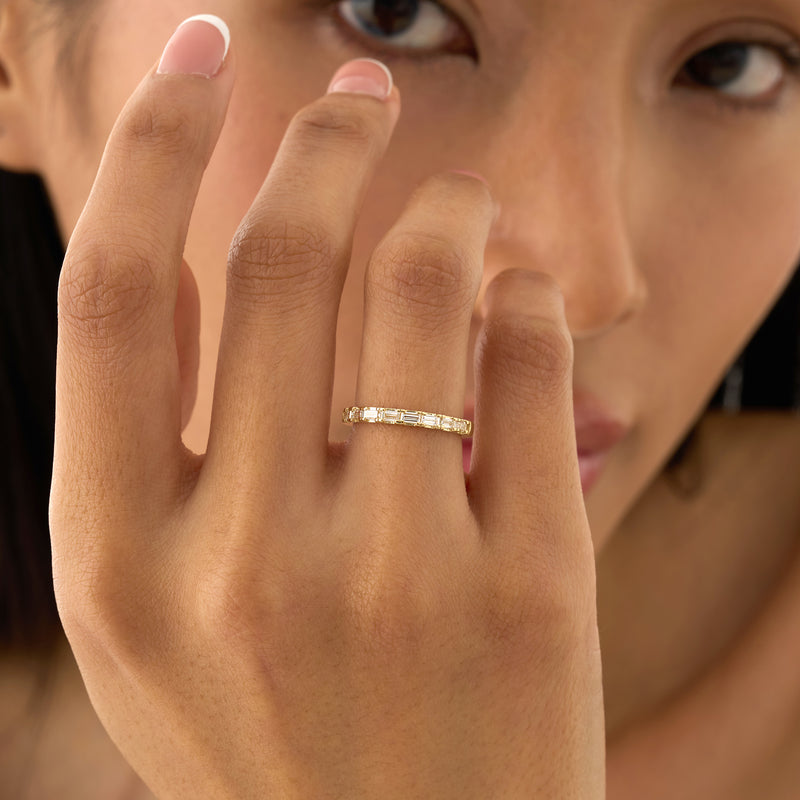 Baguette Lab Grown Diamond Ring, Olivienne