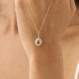 Vintage Inspired Pear Tourmaline Necklace, Naenia