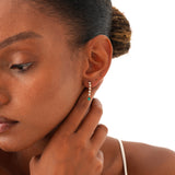 Lab Grown Emerald and Diamond Drop Earrings, Elarithia