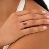 Natural Garnet Engagement Ring, Orelina
