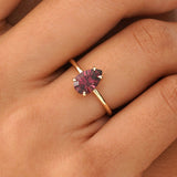 Natural Garnet Engagement Ring, Orelina