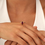 Natural Garnet Engagement Ring, Orelina