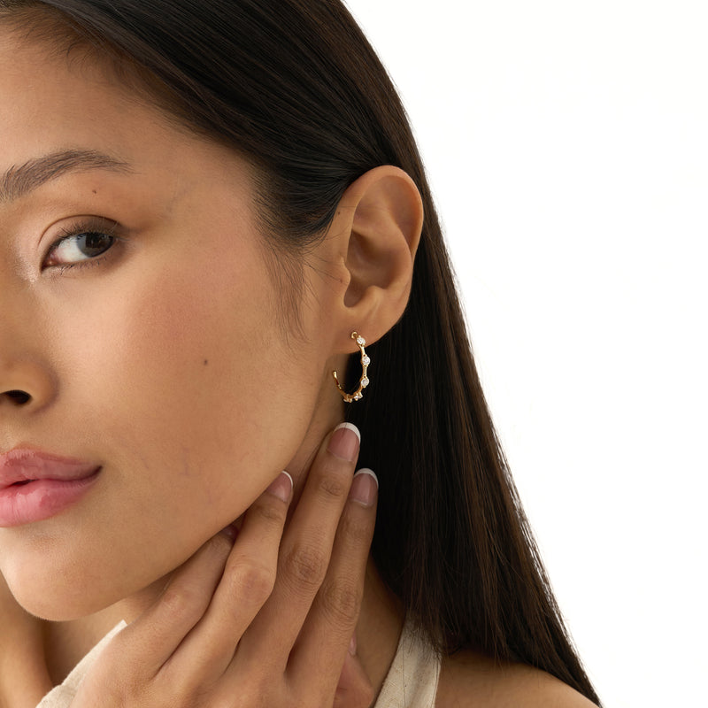 Lab Grown Diamond Station Earrings, Zinara