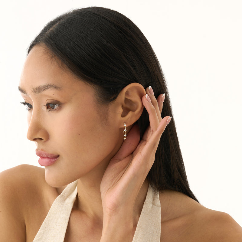 Lab Grown Diamond Station Earrings, Zinara